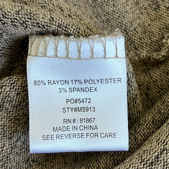 Olivia Sky | Beige pullover hoodie with kangaroo pocket size medium - Picture 8 of 9